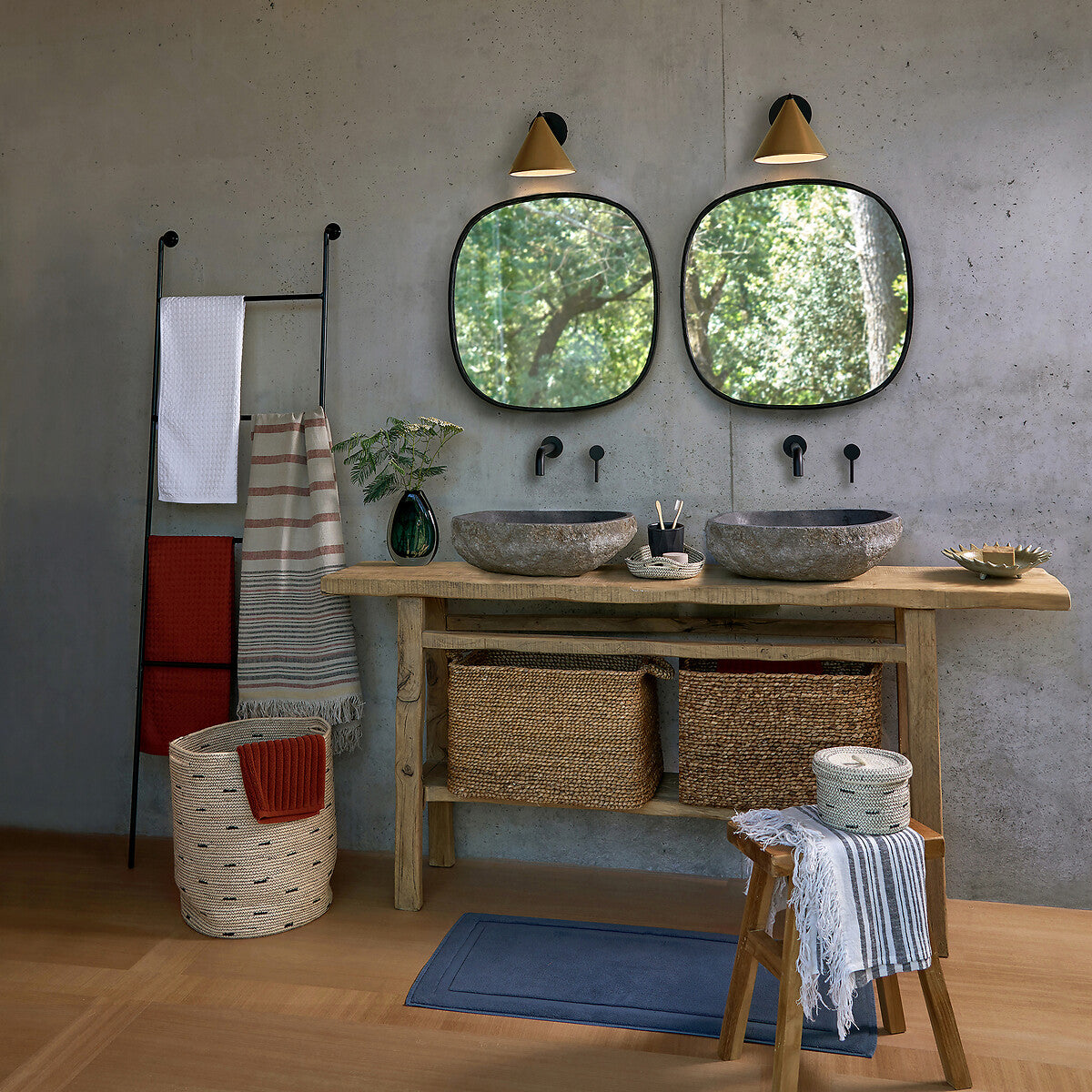 RAGA Rectangular woven basket by La Redoute